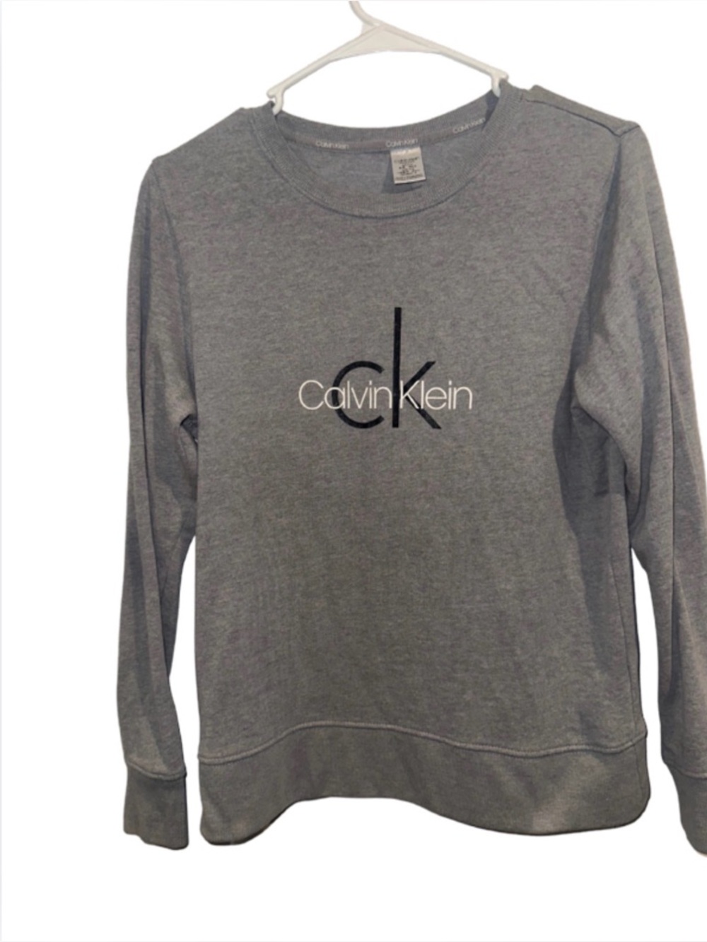 Calvin Klein Gray Logo Crew Sweatshirt